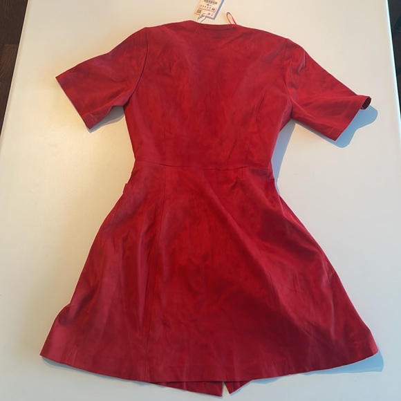 NWT Red Suede Dress - Picture 4 of 5